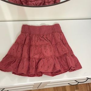 This pink skirt from American Eagle is in size small.
